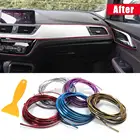 5 м Автомобильная приборная панель дверь Край вставка отделка Стайлинг интерьер декоративное литье универсальные автомобильные аксессуары Вставка полоса со скребком