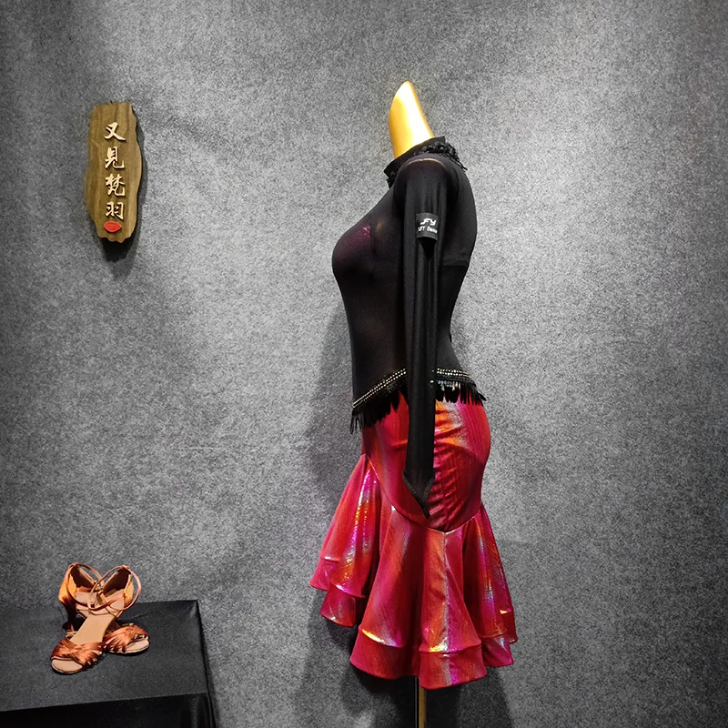 Платье для латиноамериканских танцев Соблазнительные костюмы танцевальная