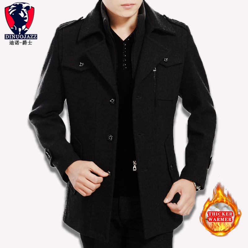 Мужская куртка шерстяное Пальто флисовое зимнее пальто мужское кашемировое