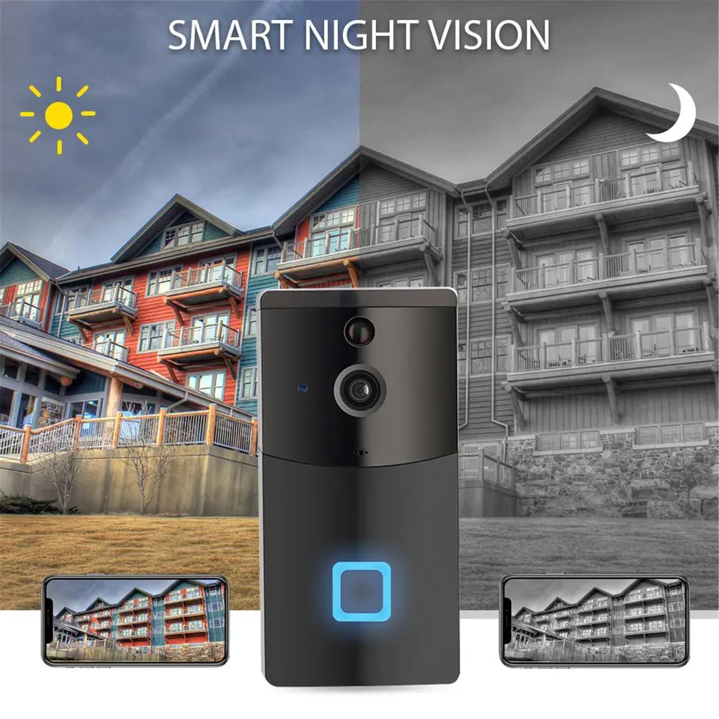 

Smart wifi Doorbell Camera, IP Video Intercom Video Door, Phone Door Bell TY-720P-L9 For Apartments White