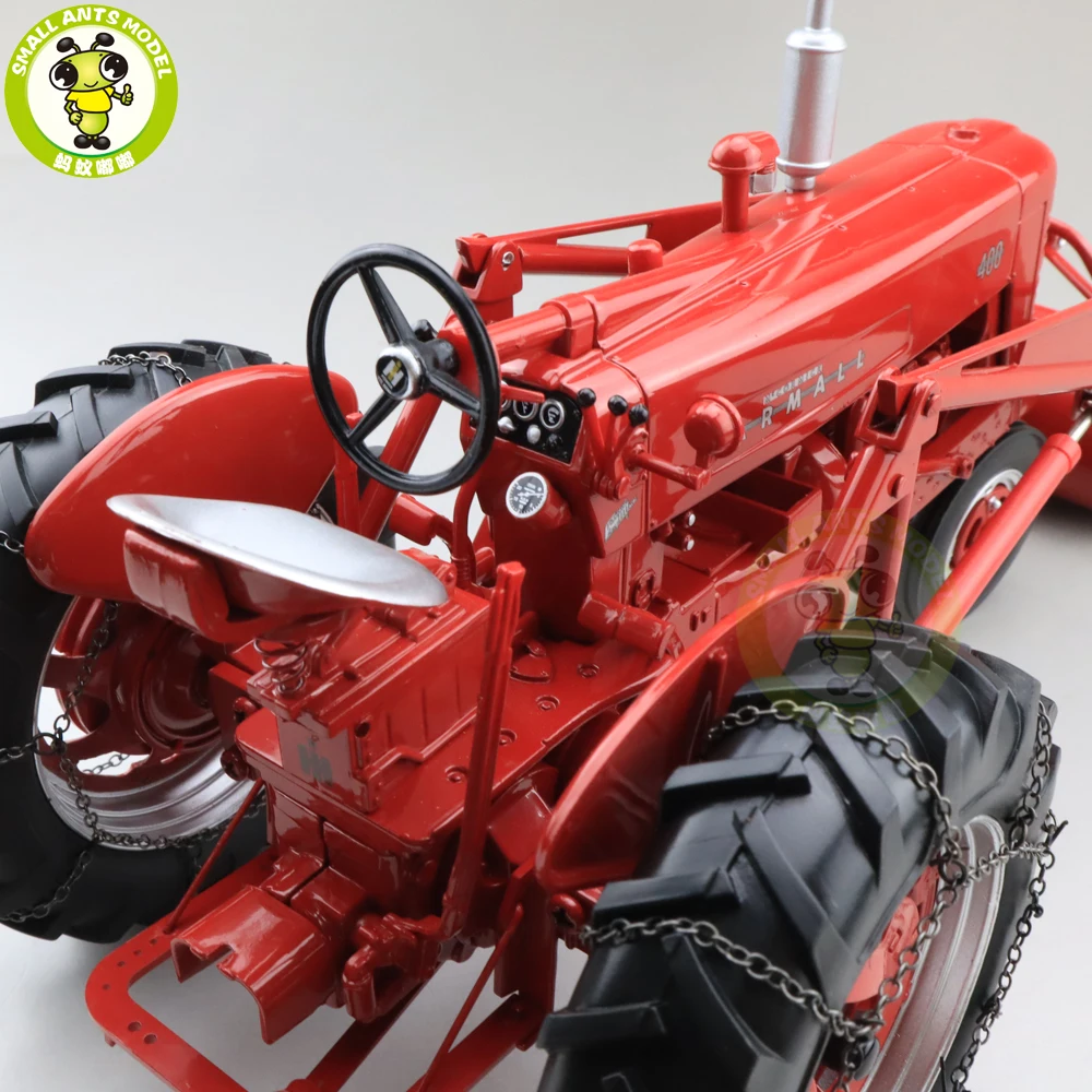 1/16 FARMALL 400 трактор с погрузчиком и цепями литые модели автомобилей игрушки для
