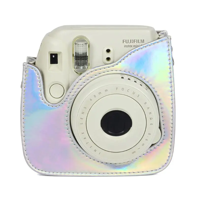 Fujifilm Instax Mini чехол для камеры моментальной печати с голограммой, чехол из искусственной кожи чехол и плечевой ремень для камеры Instax Mini 9/8 Polariod