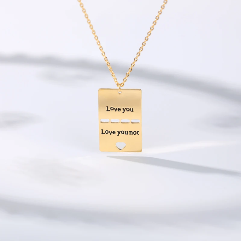 

Creative Jewelry Answer Necklace Fun Answer Choker Neck Pendants Women Stainless Steel Necklaces Aesthetic Accessories Wholesale