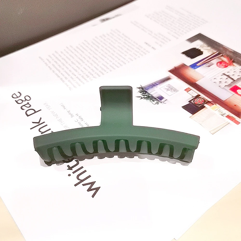 

Korean Simple Solid Color Hair Claw Elegant Frosted Acrylic Hair Clip Geometric Hairpins Large Hair Claws Hair Accessories