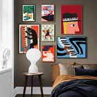 Абстракция музыки пианино воспроизведение холст плакат Наслаждайтесь гармошкой труба флейта печать картина ретро смешное искусство стены картины Домашний декор