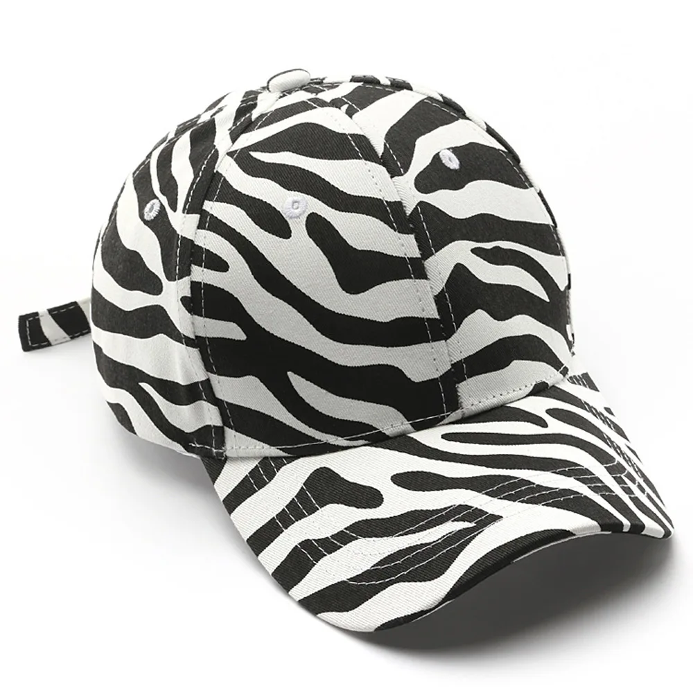 Регулируемая полосатая бейсболка с принтом зебры модные шляпы для женщин милые