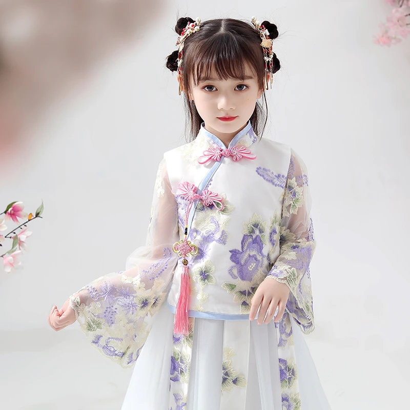 Новинка кружевное фиолетовое платье принцессы с вышивкой платья в пол цветами