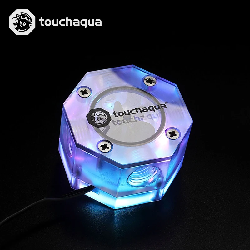 Bitspower Touchaqua восьмиугольный компьютер для водяного охлаждения DRGB G1/4 &quotиндикатор