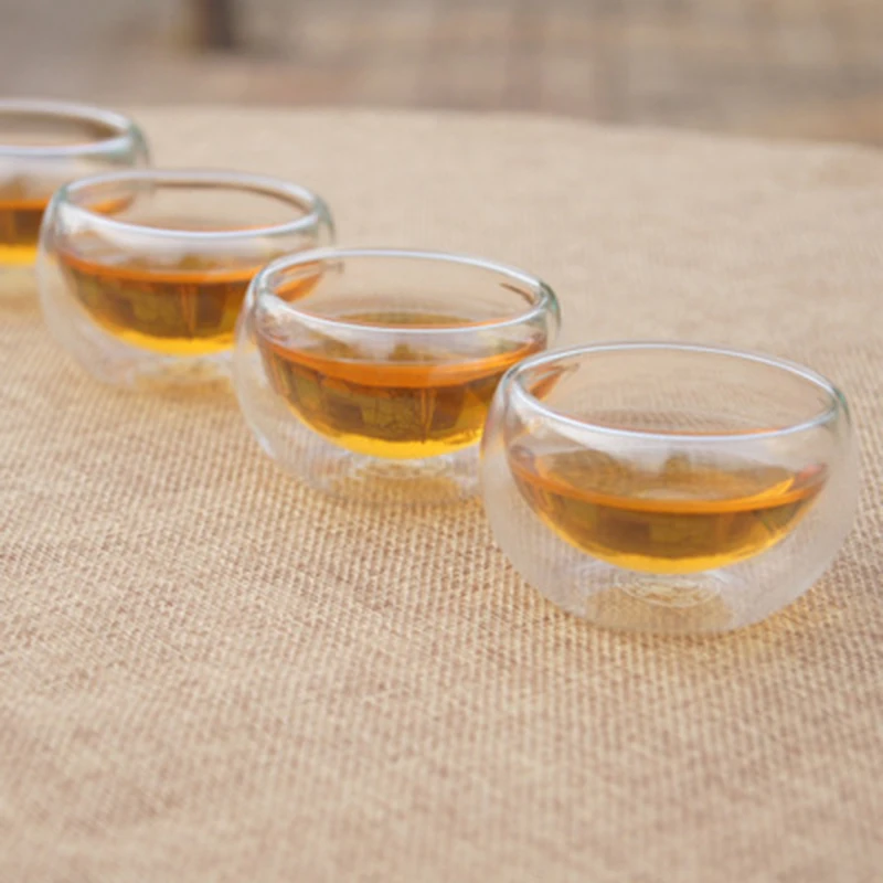 4 шт./компл. большие маленькие прозрачные термостойкие Стеклянные Мини-чашки для
