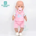 Детская Одежда для куклы, подходит для игрушек 43 см, для новорожденных, аксессуары для кукол, футболка с короткими рукавами, шорты
