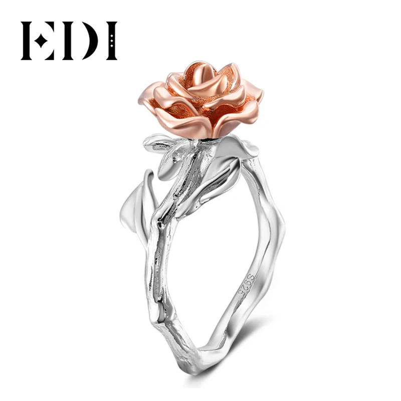 Женское кольцо из серебра 100% пробы в виде цветка или розы|ring for|rings for womenring ring |