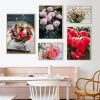 diy flower rose full square drill diamond painting colorful handmade cross stitch kits embroidery mosaic home room wall decor