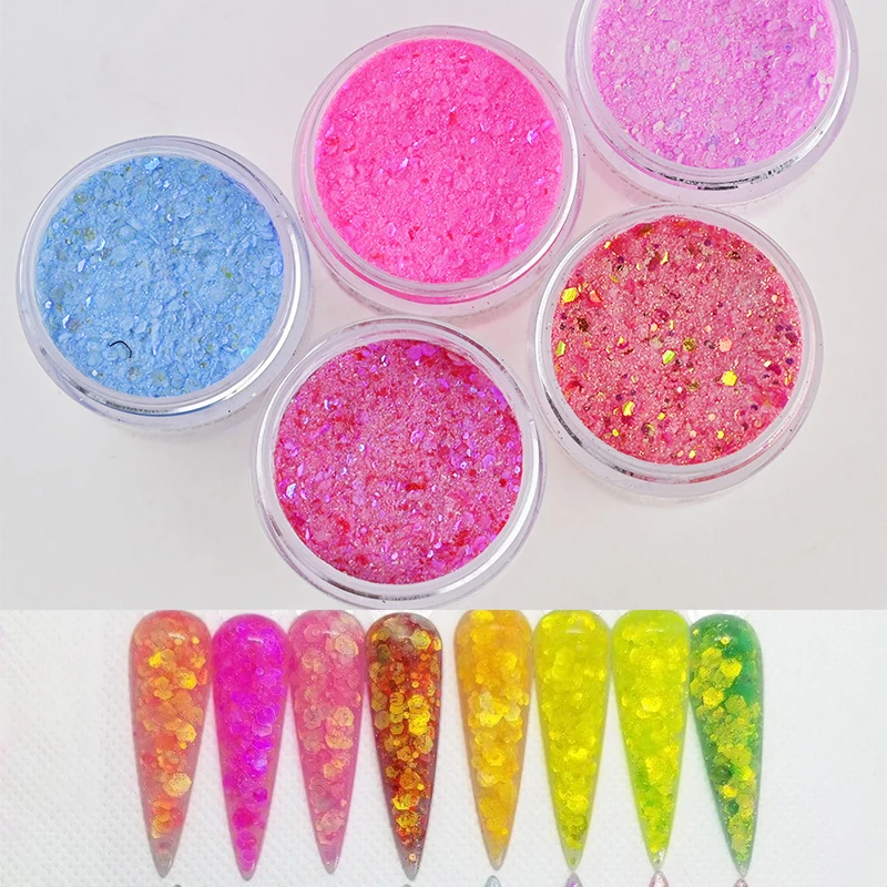 

1oz Acrylic Powder Professional Nail System Dust Mix Glitter Acrylics Powder Carving Nail DIY Polymer Tip Extension Design H&*&