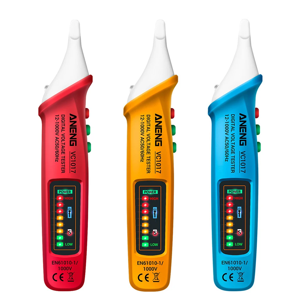 

Non-contact Pen Style LED Lights Electric Tools Sensor Tester Alarm Digital Intelligent AC Power Outlet Voltage Meter Detector