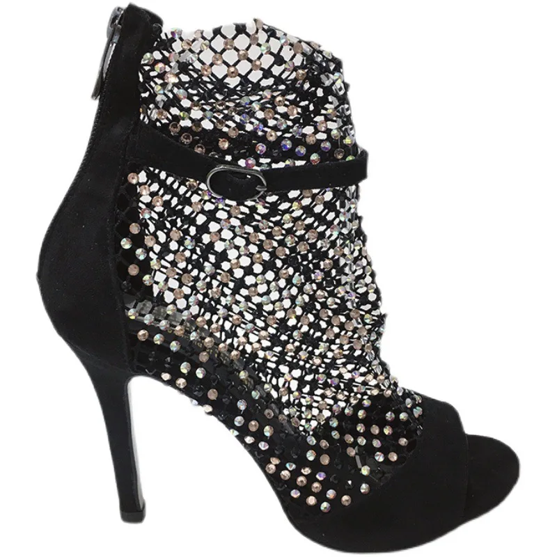 

high heeled shoes lady 2020 thin heeled fairy drill fish mouth single shoes sandals temperament sexy