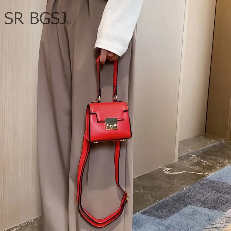 Бесплатная доставка 5 цветов очень маленькая женская кожаная сумка на плечо из ПУ