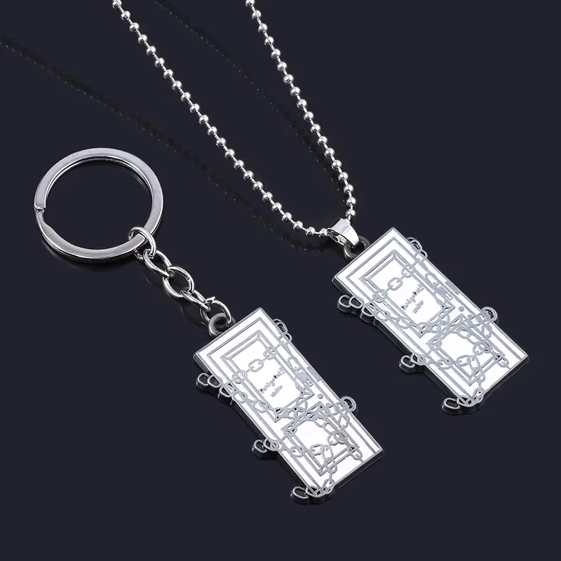 SG хит игра СХ Ожерелья Подвески звено цепи квадратный двери колье для женщин и
