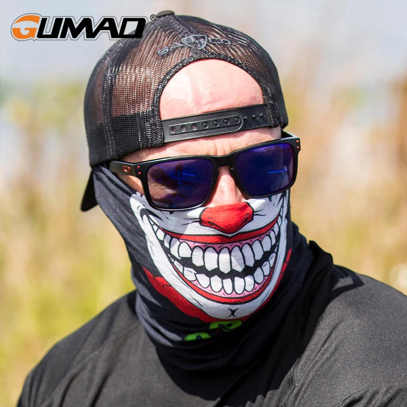 Летняя крутая повязка на шею наполовину покрывающая лицо с принтом маска для