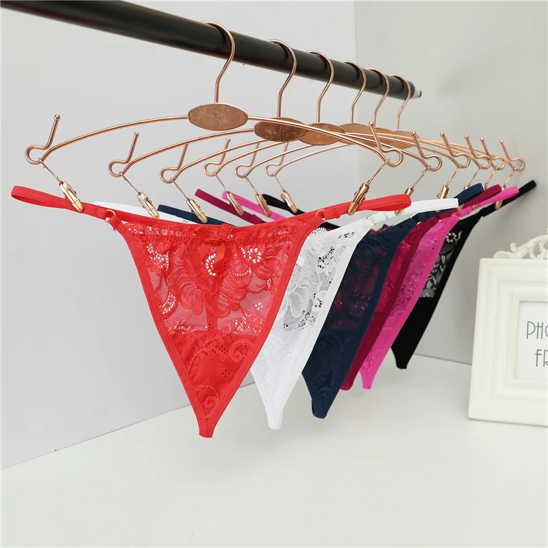 Бесшовные стринги женские прозрачные кружевные сексуальные трусики