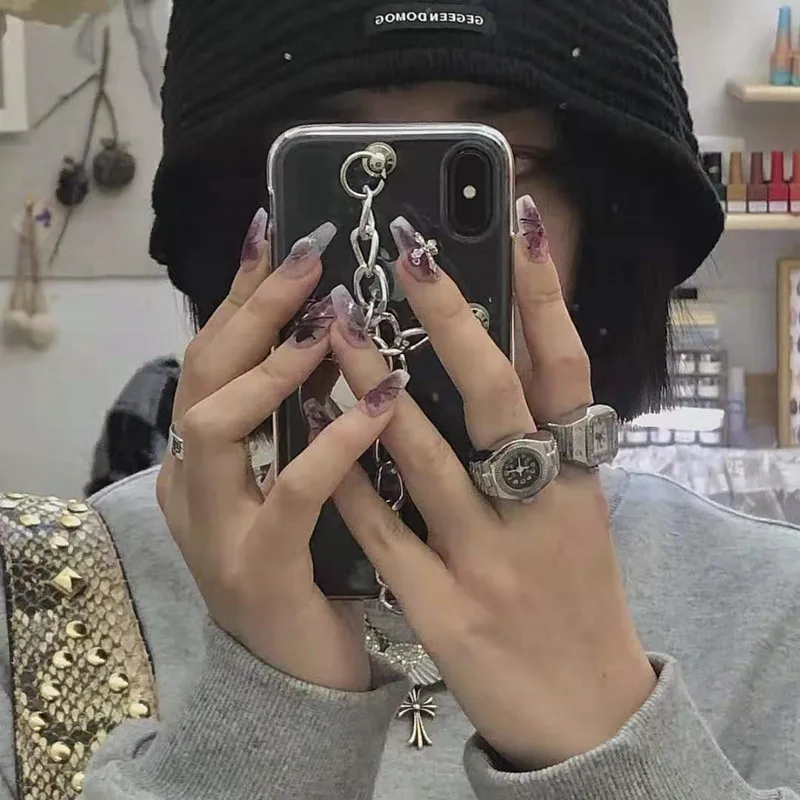 Электронные часы простые модные в стиле панк кольцо дикая ниша пара наручных