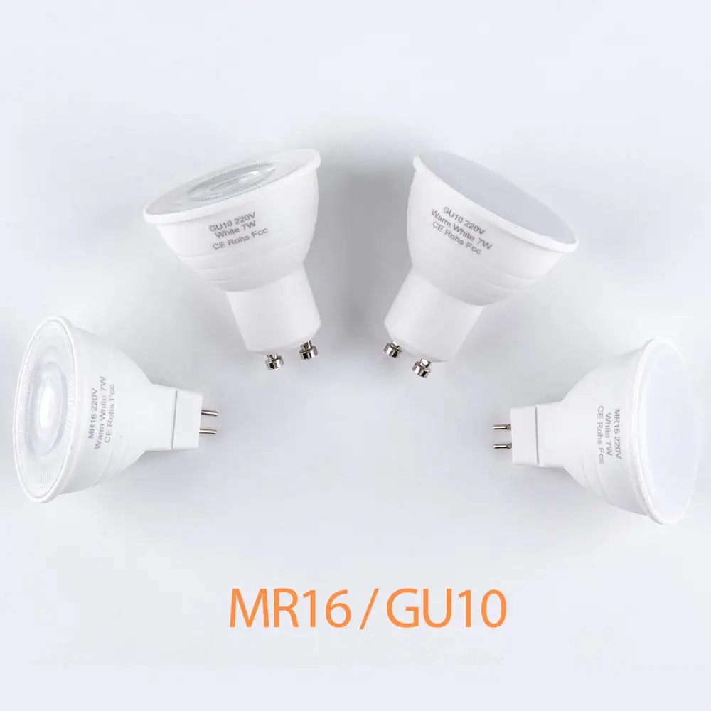 GU10 Ampolleta светодиодный светильник 220 В MR16 Luces 5 Вт 7 диффузионный прожектор для