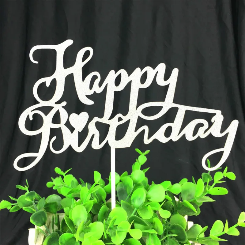 Топпер для торта украшение HAPPYBIRTHDAY торт карта Десерт Таблица макет |