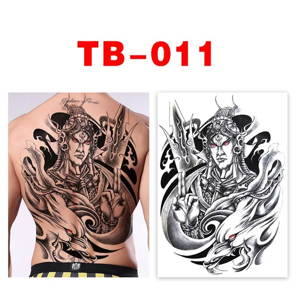 

Men Large Temporary Tattoo Stickers Full Back Sexy Waterproof Natural Tattoo Tattoos Sticker Art Lasting Long Body H1U9