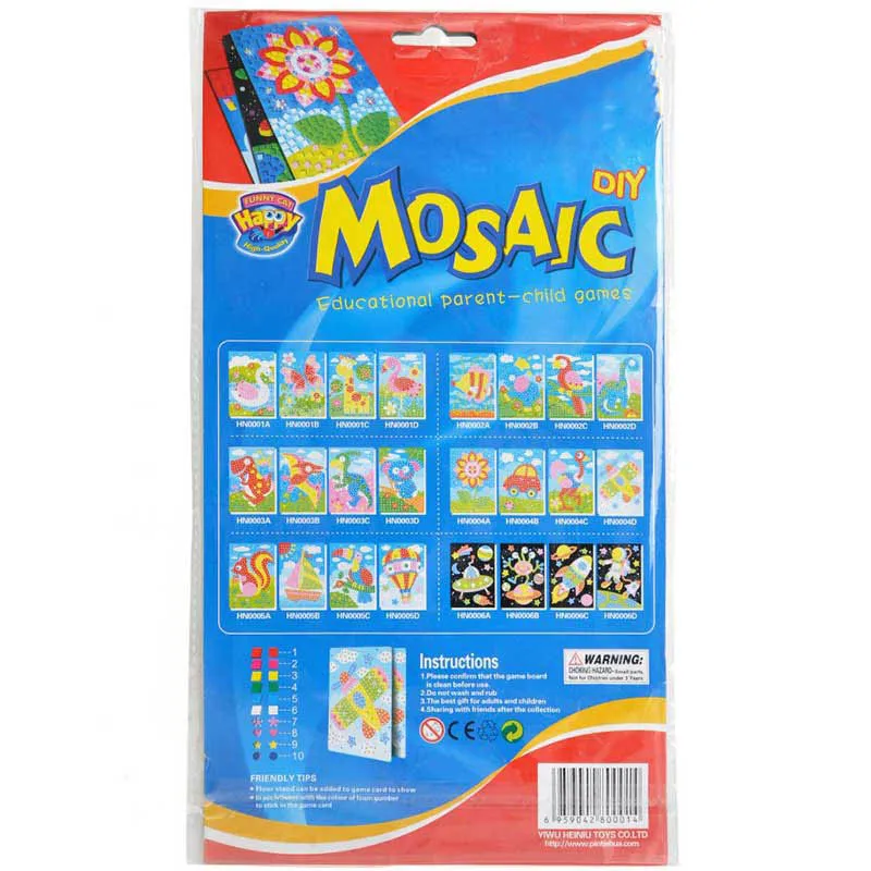 

1Pcs Cartoon Pattern Mosaic Stickers EVA 3D DIY Animal Printed Crystal Stickers for Kids Learning Education Toys