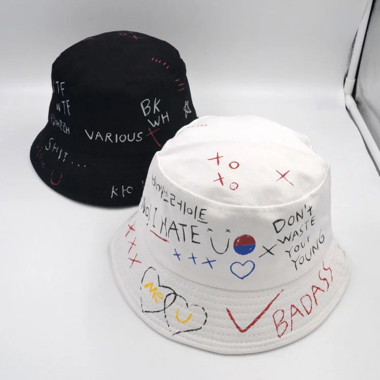 

Women Bucket Hat Bob Hat Chapeau Double Side Wear Fishermen gorro pescador Bucket Two Side Wear Caps