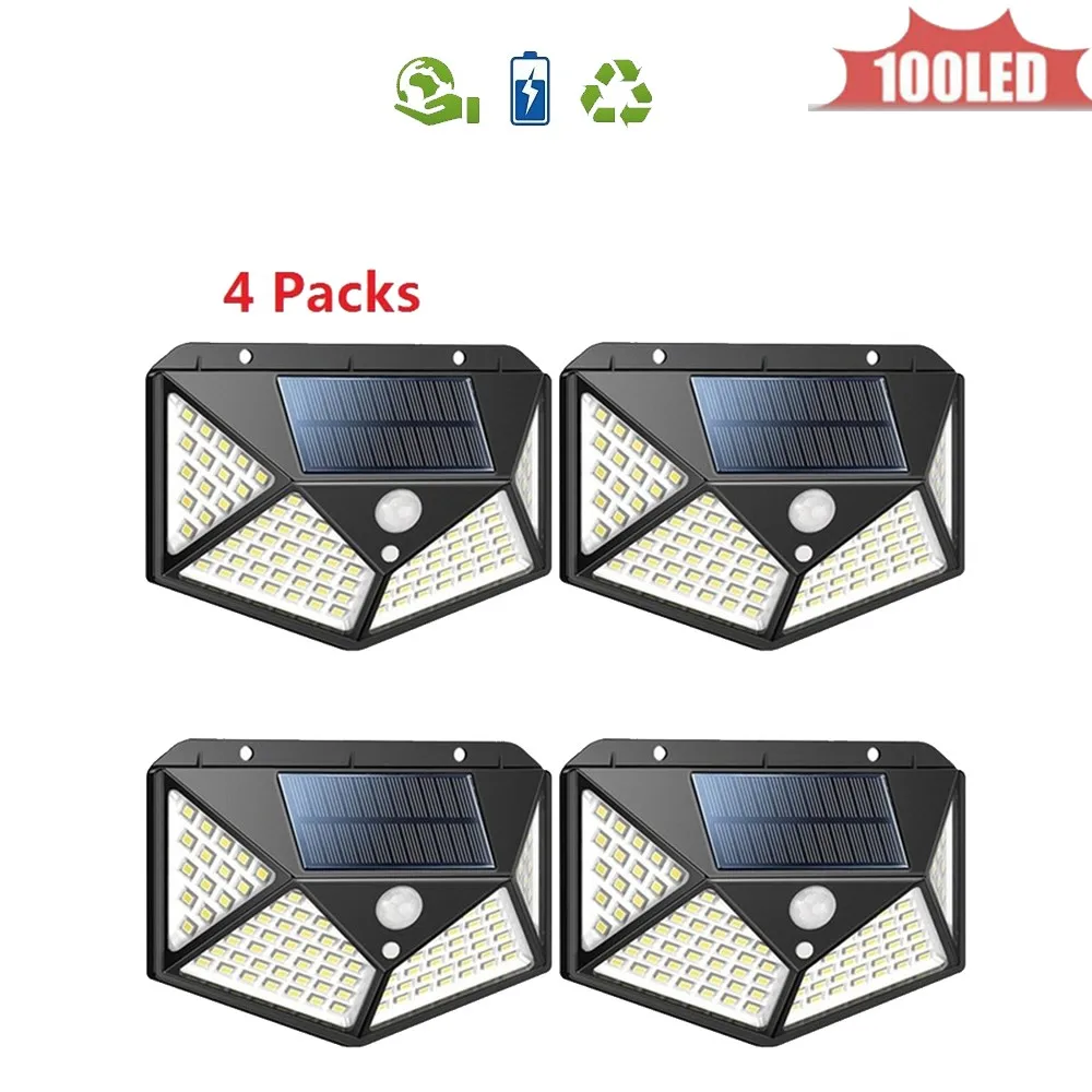 Светодиодный светильник на солнечной батарее уличный для садовой безопасности