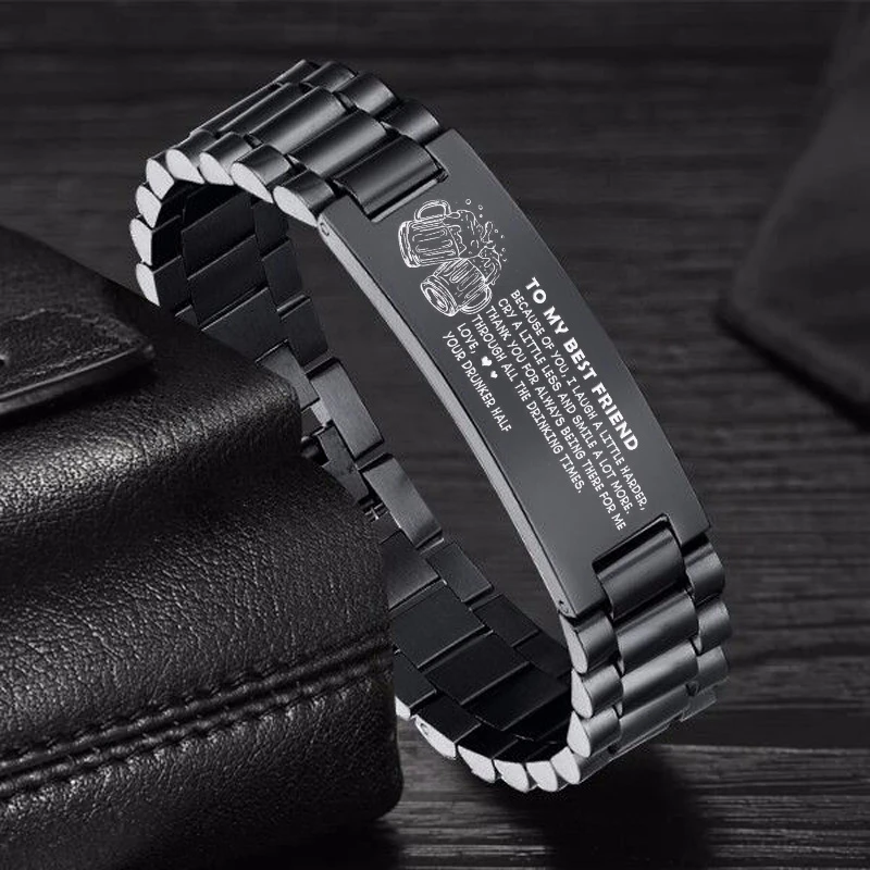К моему браслет Лучший Друг для мужчин из нержавеющей стали | Украшения и