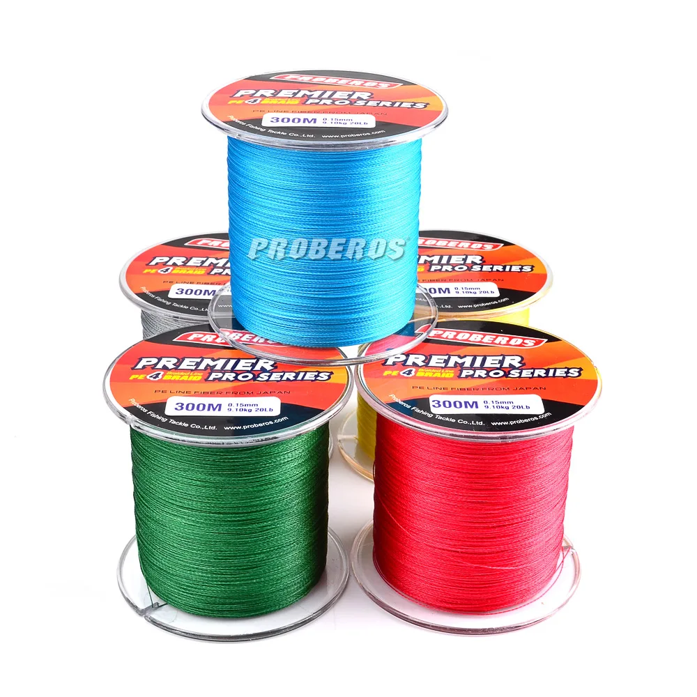 Новинка 300 м мультифиламентная рыболовная леска 4 косички 6LB 100LB PE Супер Прочные