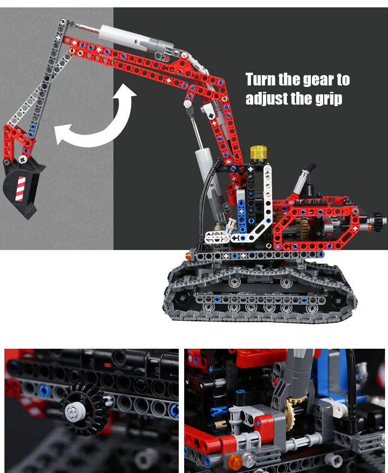 Technic Car 20025 красный инженерный экскаватор набор совместим с 8294 экскаватор строительные блоки кирпичи развивающие игрушки подарок для мальчиков