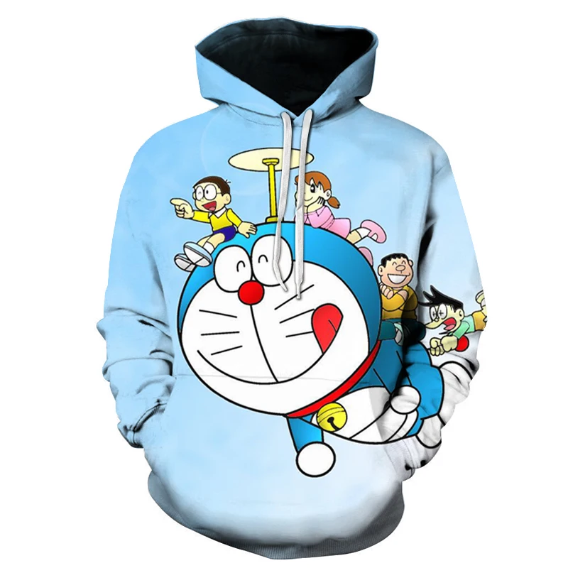 Новинка Harajuku аниме Doraemon Толстовка для мужчин женщин толстовки с принтом 3d