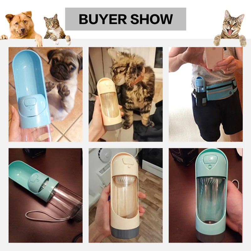 

Dog Water Bottle Portable Drinking Bowls Pet Travel Outdoor Feeding Water Dispenser Cat Activated Carbon Filter Bowl For Dogs