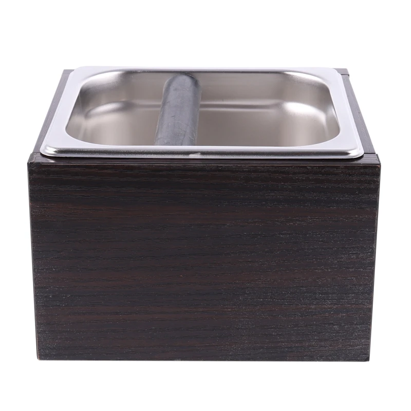 

Wood Trash Can Coffee Knock Box Espresso Grounds Container Residue For Barista With Handle Coffee Residue Bucket Grind Waste Bin