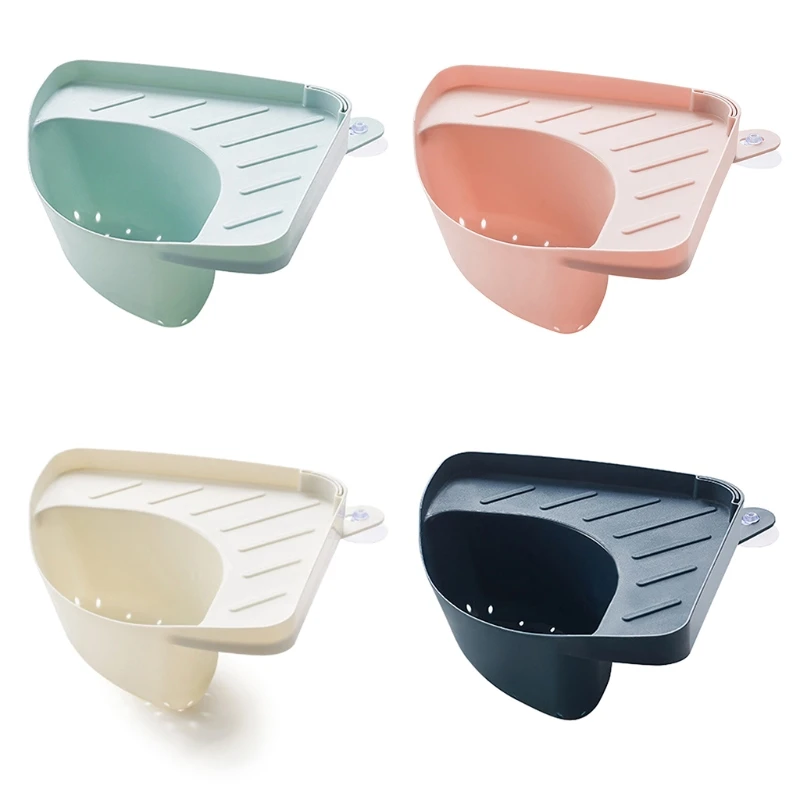 

Triangle Sink Storage Holder Multifunctional Triangular Drain Shelf Storage Rack Sponge with Suction Cup for Kitchen