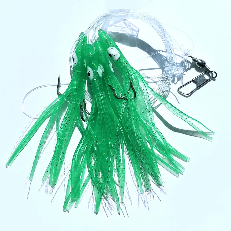 10 упаковок 14 # Sabiki Rig Octopus мягкая рыболовная приманка С рыболовным крючком
