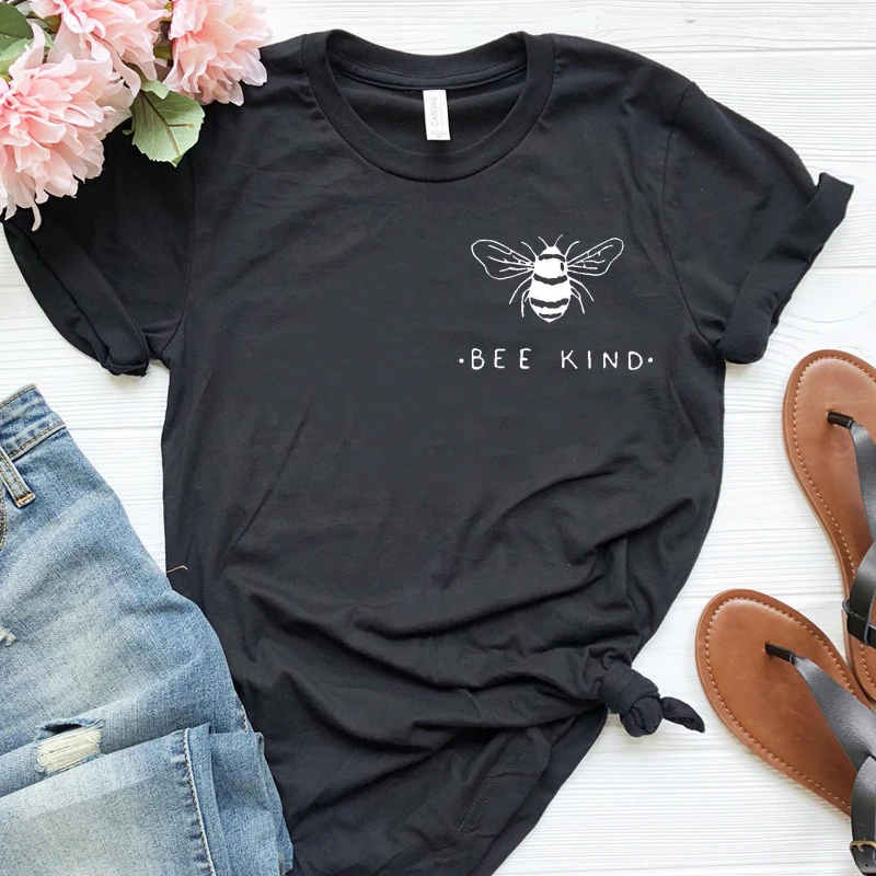 Женская футболка Tumblr Save The Bees Graphic большого размера с принтом пчел хлопковые