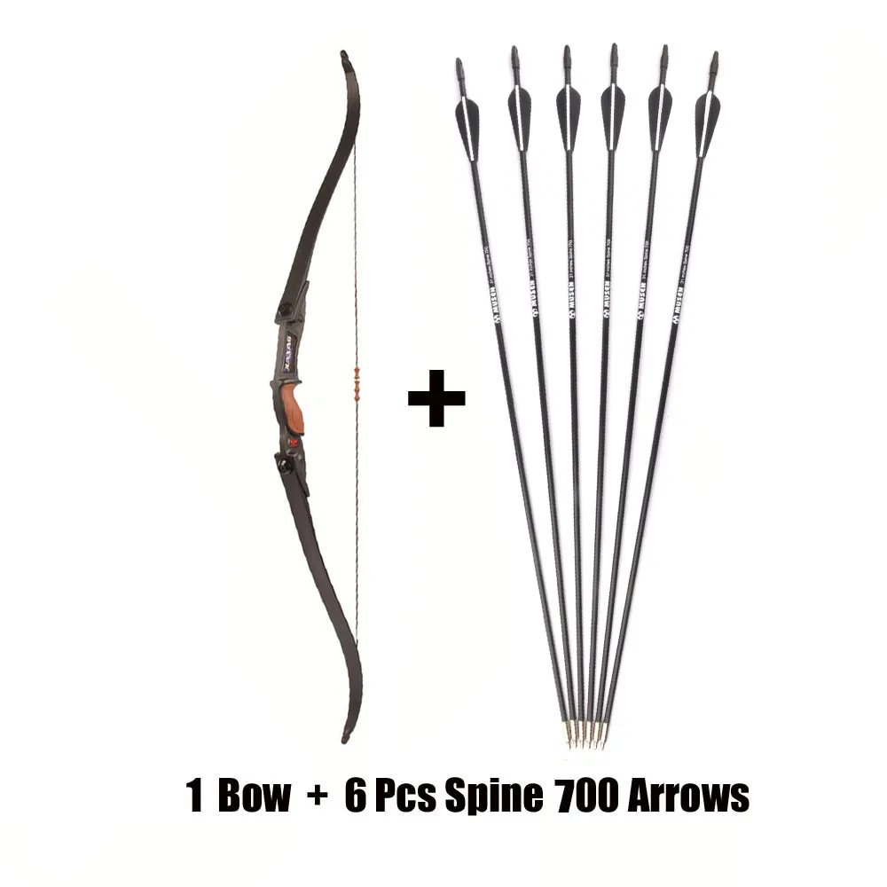 1 Bow and 6 Arrow CS игровой лук 56 дюймов изогнутый лук с безвредным наконечником стрелы и набор стрел для стрельбы из лука на открытом воздухе Охота Стрельба игра - Цвет: 1 Bow and 6 Arrow