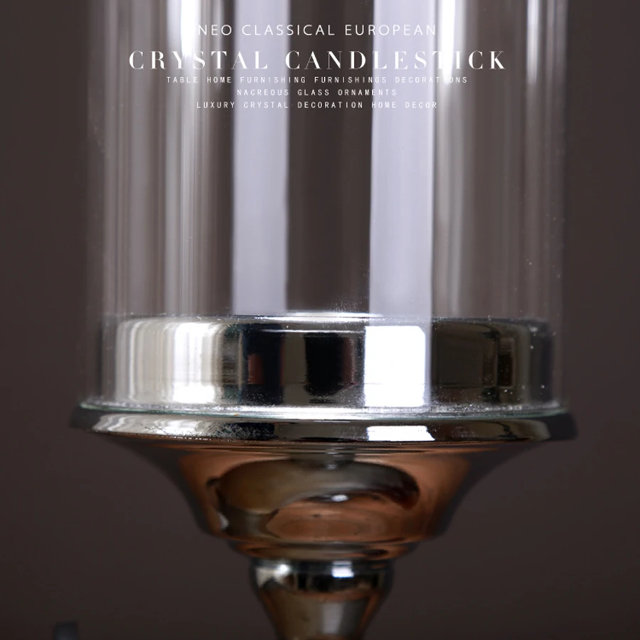 Хрустальный подсвечник свадебный стеклянный маленький скандинавский Декор для