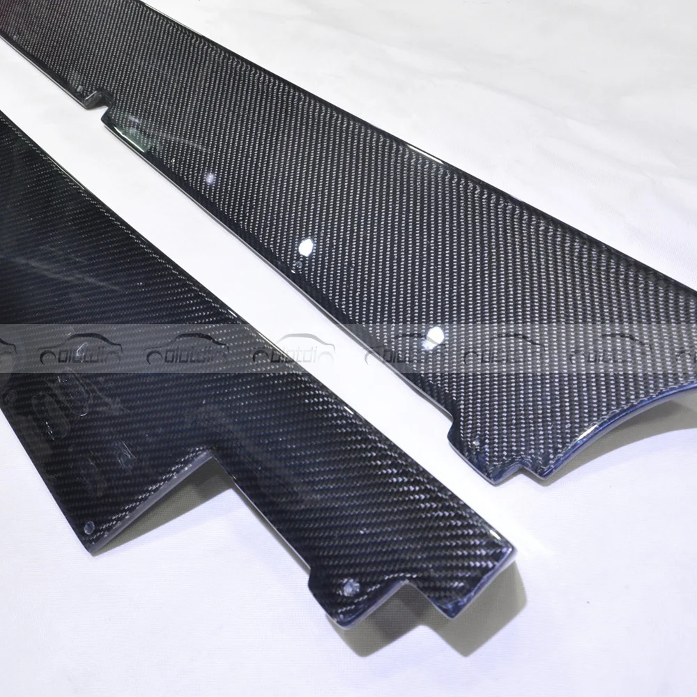Автомобильный стайлинг боковые юбки из настоящего углеродного волокна