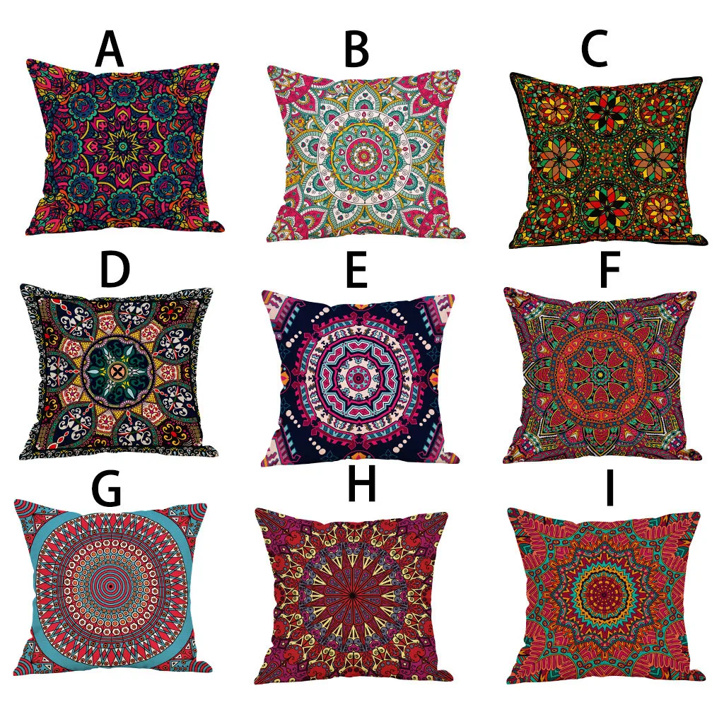 Винтажная цветная Геометрическая Узорчатая Автомобильная офисная Подушка