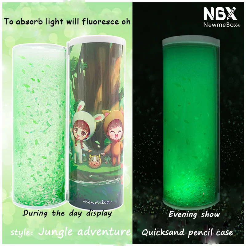 NBX Блестящий светящийся чехол карандаш Bling Quicksand многофункциональная коробка для