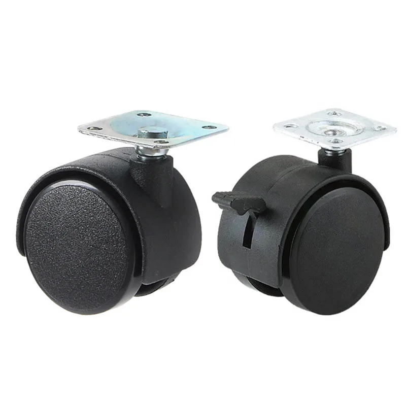 Универсальный бесшумный черный ролик с черным стержнем 4 шт. 1/1 5/2 дюйма