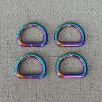 10 pcslot 20mm colourful high quality metal d ring buckle for webbing backpack bag parts leather craft strap belt purse