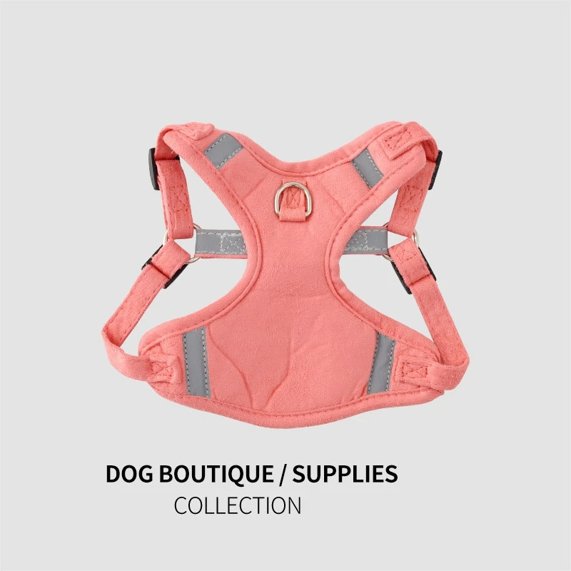 Dog Harness Soft Breathable with Leash Adjustable Vest Walking Supplies Soft Breathable Pet Accessories for Small Puppy Dog Lead