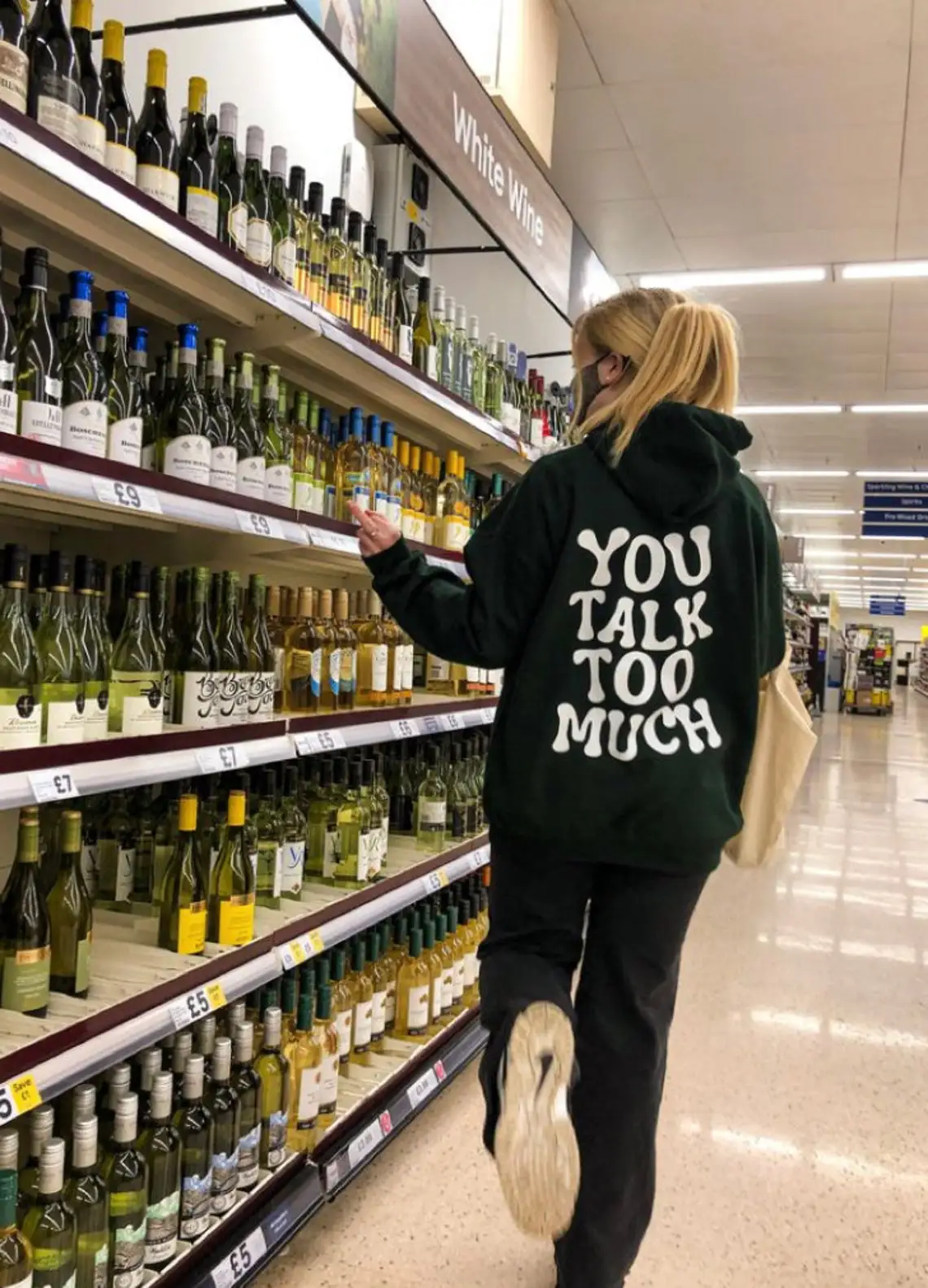 The new you talk too muck vintage winter Y2K high street sweatshirt Tumblr green sports ladies jacket Oversized hoodie Skull | Женская