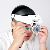 instrument experimental head mounted magnifying glass with lamp led14 times elderly reading maintenance electronic