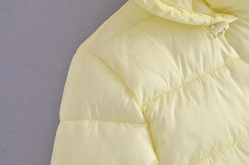 Красивая Европейская зимняя женская парка с капюшоном популярная Однотонная